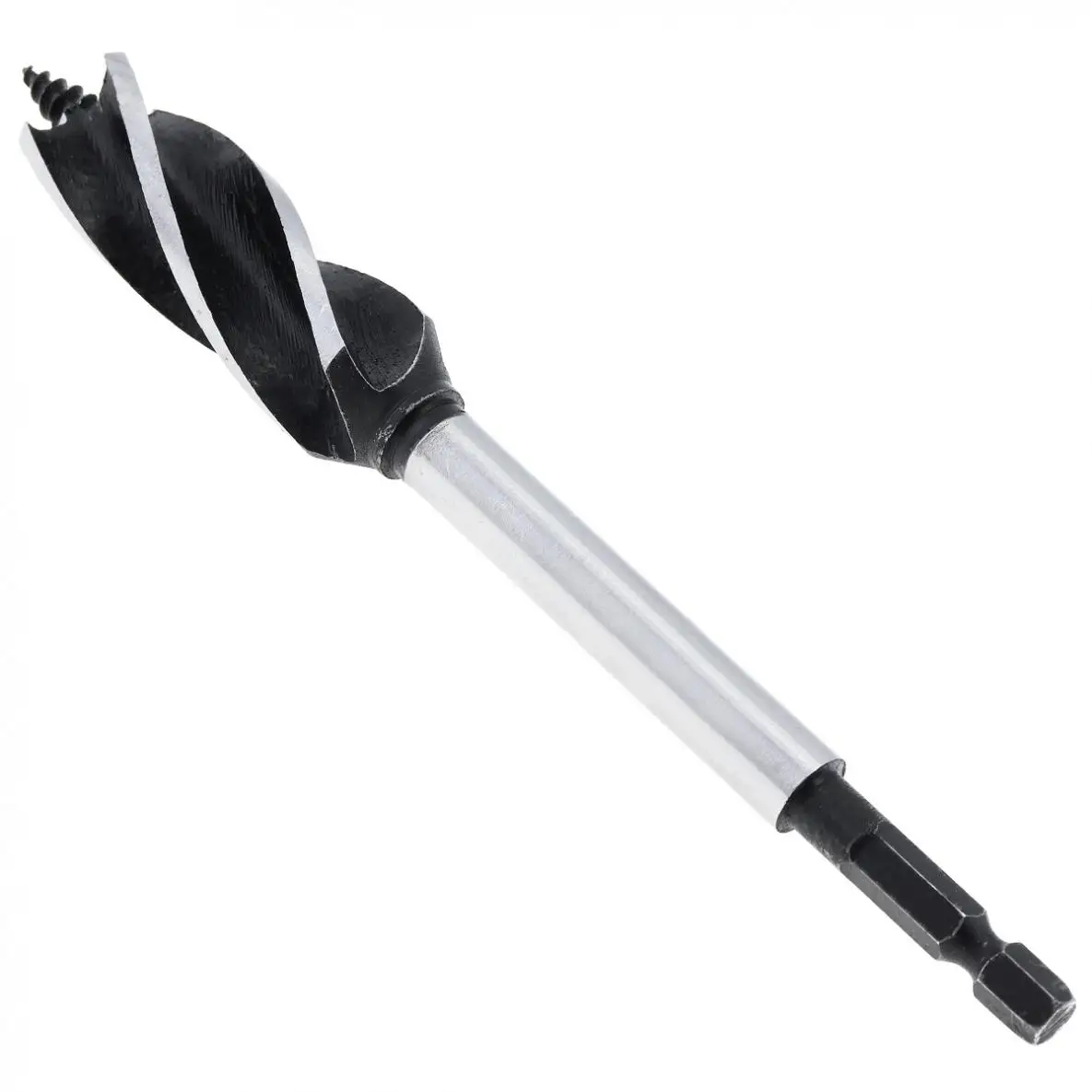 

22x165mm Four-slot Woodworking Drill Bit Hole Drilling Tool with Center Drill Head and 1/4'' Hex Shank for Woodworking Opening