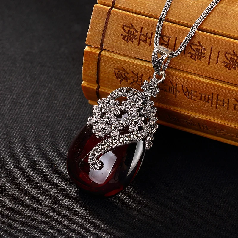 Женский винтажный кулон из серебра 100% пробы в стиле ретро|pendants for women|pendant necklacependant