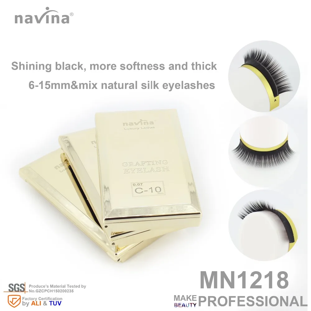 Накладные ресницы для макияжа navina натуральный вид кудрявые CD толщина 0 07 2 мм