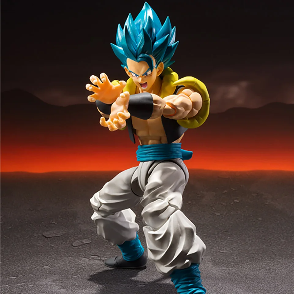 Gogeta Tronzo Bandai Dragon Ball Z СВЧ Gogeta pvc рисунок моделей из фильма "Broly Gogeta цвет: черный, синий коллекция фигурка игрушки - Цвет: Gogeta