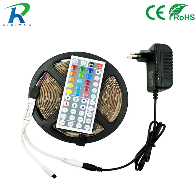 5 светодио дный м Светодиодная лента RGB 5050 SMD гибкая светодиодная не водостойкая DC