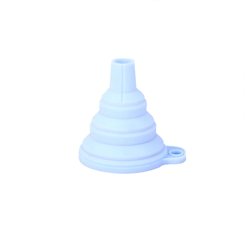 Light Blue Мини силиконовая воронка Складная воронка для топливного бункера складной пивной/масляные воронки кухонные инструменты - Цвет: Light Blue