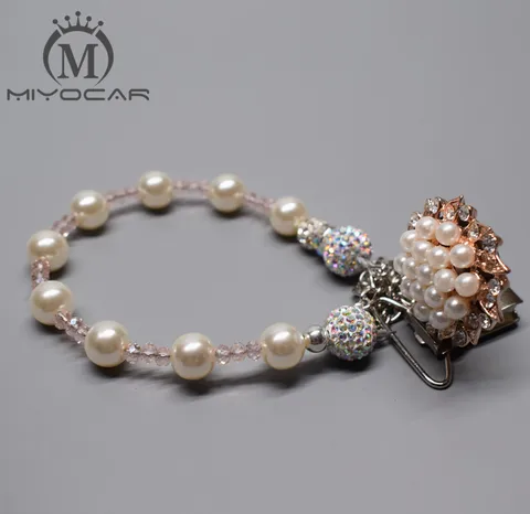 Красивая жемчужная цепочка MIYOCAR для соски принцессы/зажимы для соски/зажим для пустышки/зажим для зубов/держатель для соски chupeta