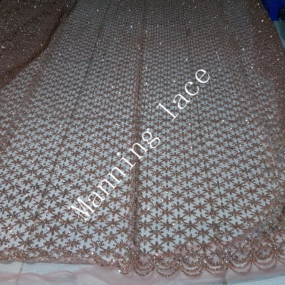 High quality French nobility and beauty wedding dresses lace fabric luxurious African flashing fabric. H-22010 | Дом и сад