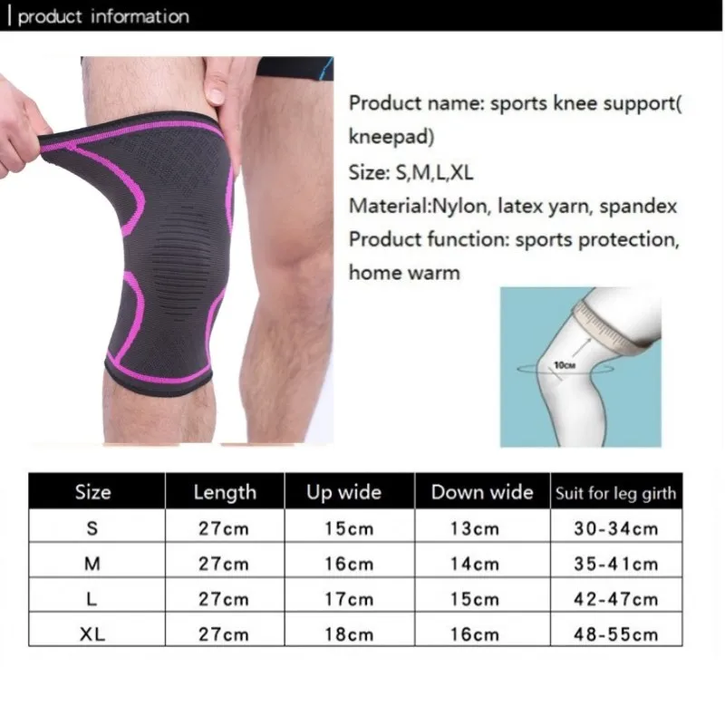 

Kneepad Basketball Knee Protector Volleyball Fitness Running Cycling Knee Support Sports for Elastic Nylon Compression Kneepad