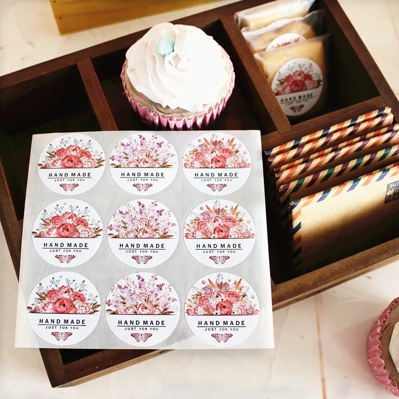 Наклейки ручной работы в виде цветов 90 шт.|sticker for wedding|for weddingwedding stickers |