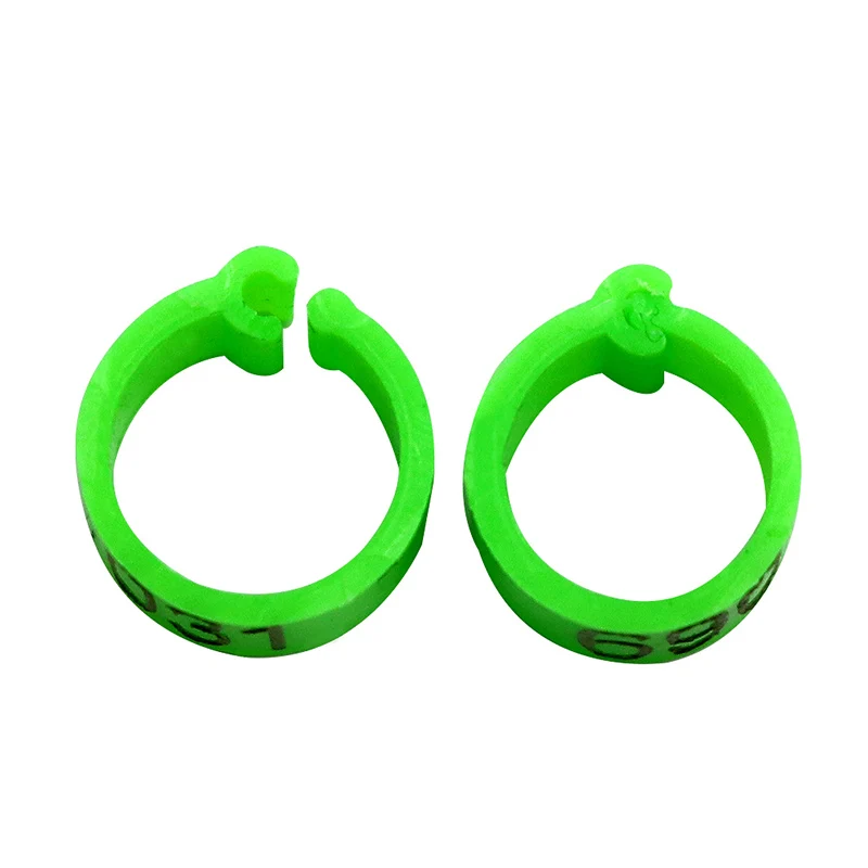 2 Set Of 1-100 Numbered 10mm Poultry Bird Pigeon Duck Chicken Clip Leg Color Foot Rings Pet Management Logo Identification Tool