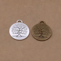 daisies 30pcslot vintage tree of life metal charm pendants diy charms for women statement jewelry making 2723mm