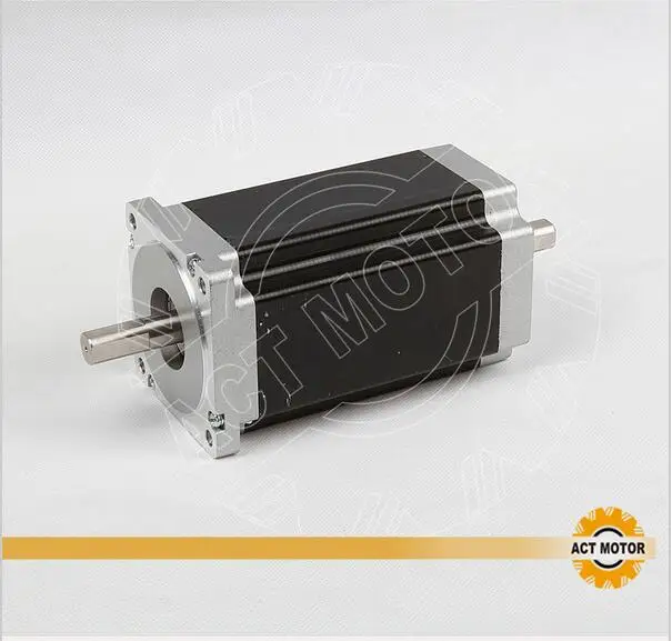 

ACT Motor 1PC Nema34 Stepper Motor 34HS1456B Dual Shaft 4-Lead 1232oz-in 118mm 5.6A Bipolar CE ISO ROHS