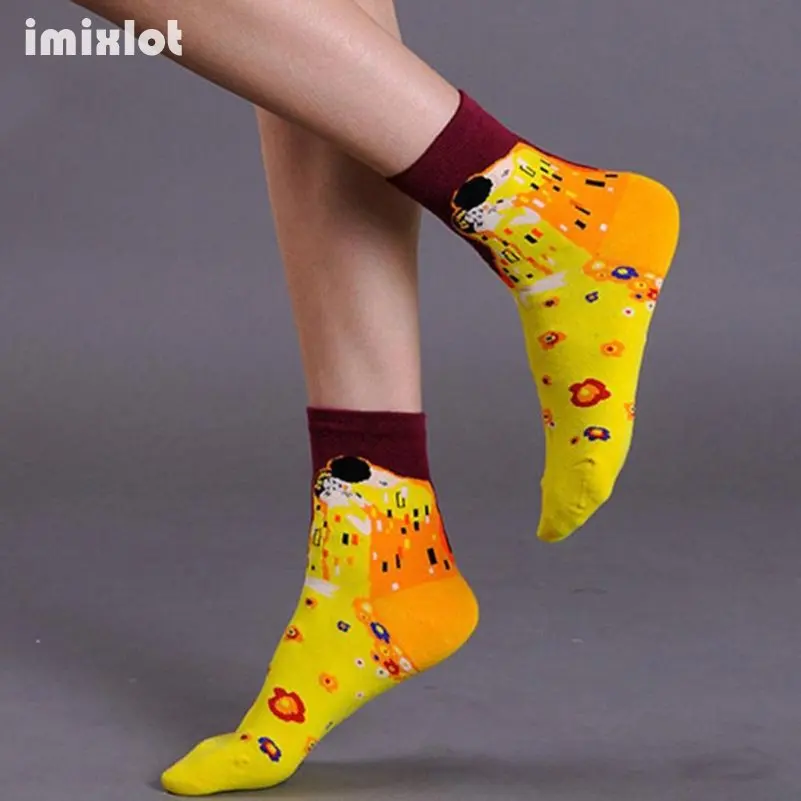 Imixlot/1 пара мужских носков хлопковые забавные носочки весна осень зима Носки с