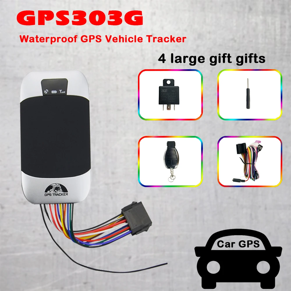 Автомобильный gps трекер 12 24 В gps303g с пультом дистанционного управления поддержка
