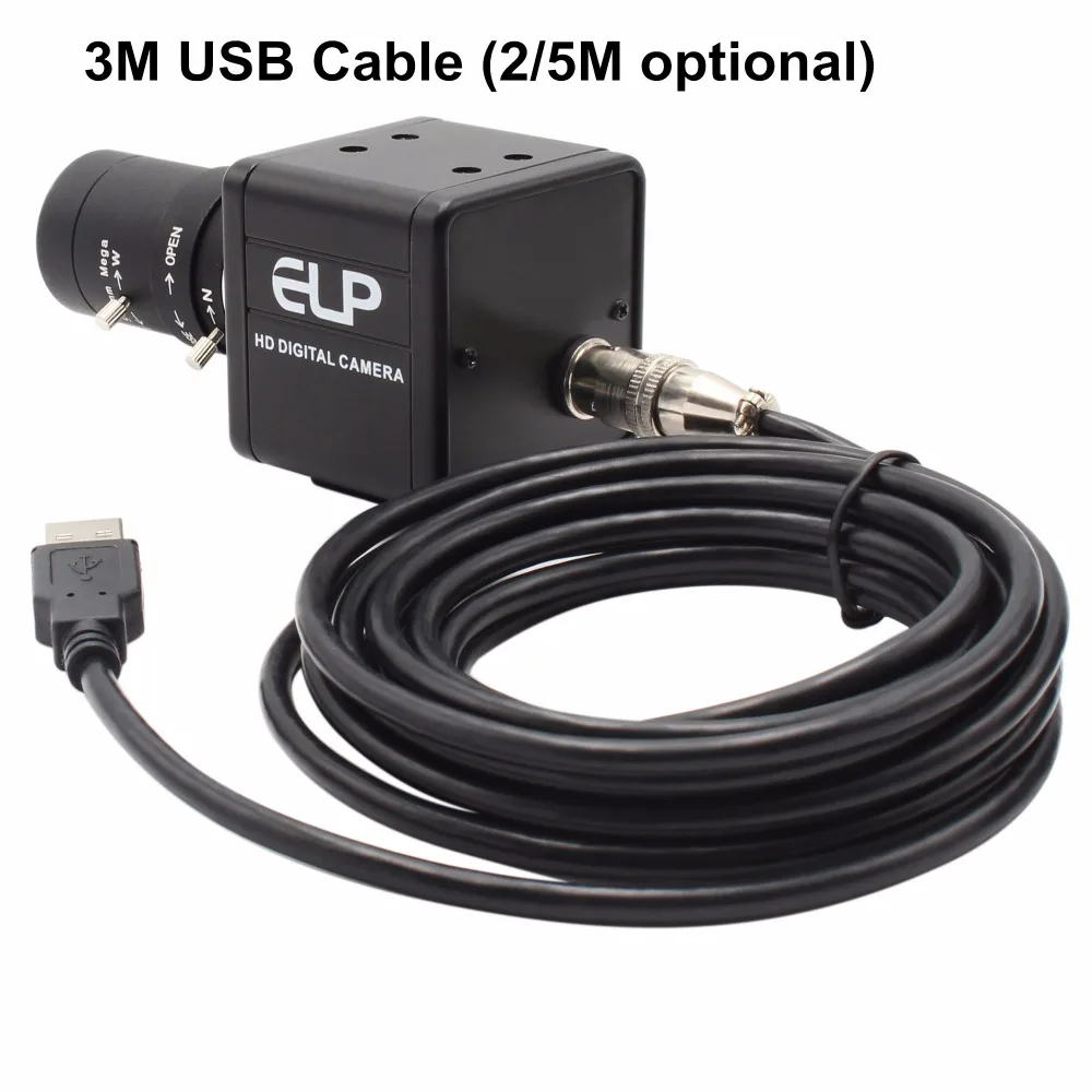 2MP 1080P USB камера MJPEG 120 fps в 640X480, MJPEG 60 fps в 1280X720, 30 fps в 1920x1080 с 5-50 мм объективом варифокуса