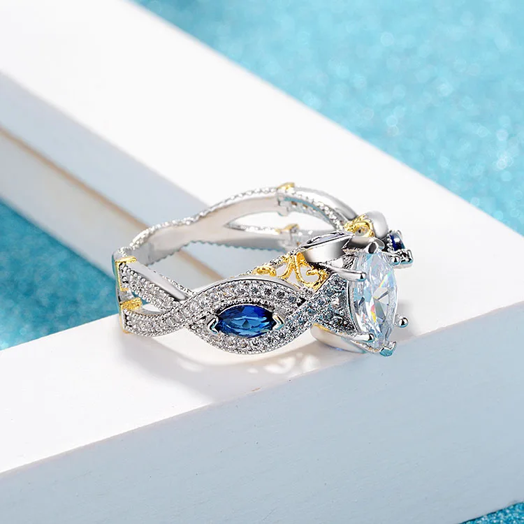 Seanlov модного серебристого цвета кольца для невесты женщин с прозрачными