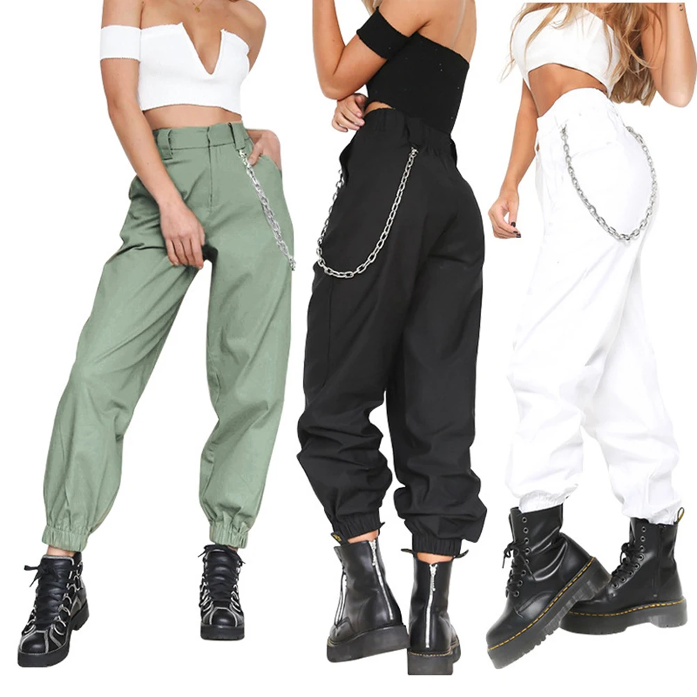 

high quality woman camo pants women cargo high waist pants loose trousers joggers women camouflage sweatpants streetwear