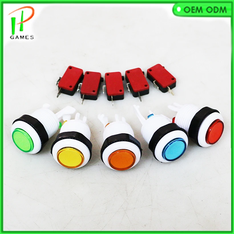 

10pcs America Style Arcade Push Button Switch 28MM arcade button for MAME Jamma arcade Microswitch