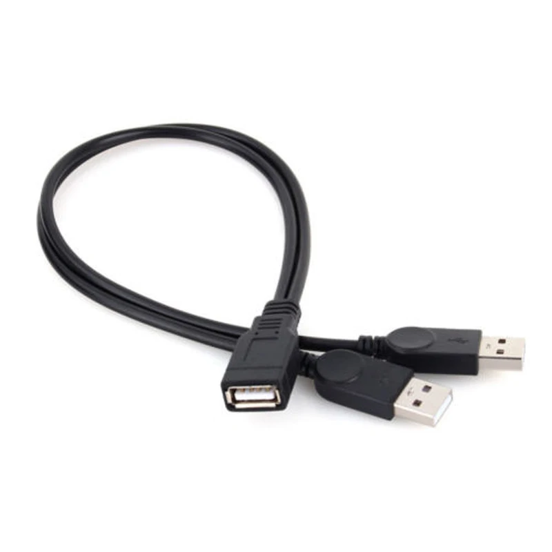 USB 2 0 двойной сплиттер кабель 1 Женский до мужской удлинитель питания Y