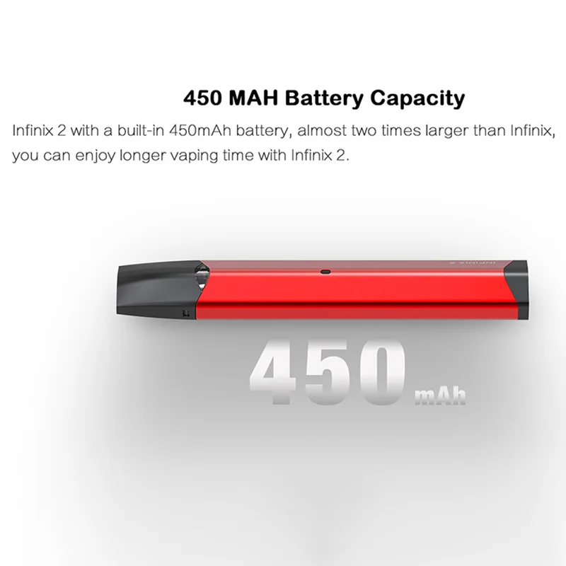 Оригинальный SMOK INFINIX 2 Pod Комплект 450 мАч батарея мл электронная сигарета картридж