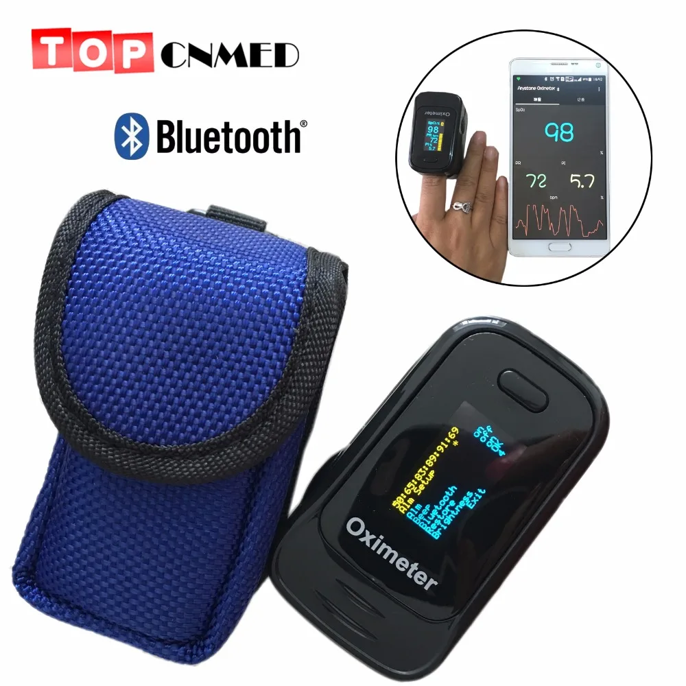 Andriod приложение мобильный телефон Bluetooth 4 0 OLED пальцевой Пульсоксиметр палец SPO2 PR
