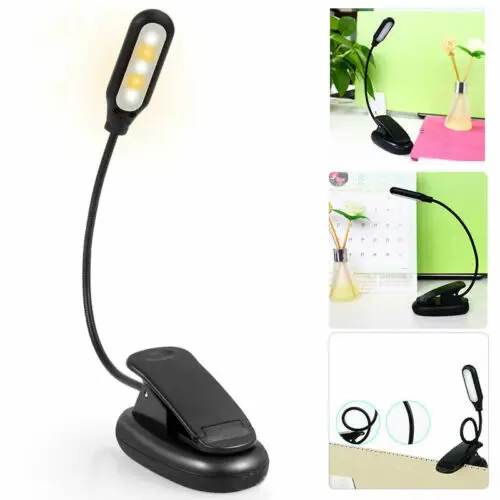 

Convenient Portable Travel Light Book Reading Light Lamp Mini LED Clip Booklight