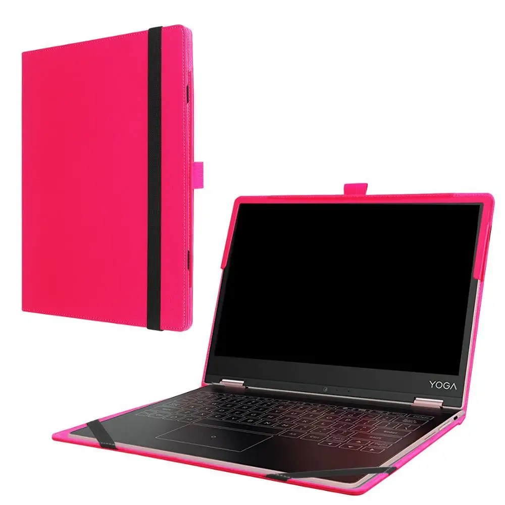 rose red Чехол для lenovo yoga book a12 12 дюймов, модный флип-чехол с подставкой, защитный чехол для lenovo yoga book a12+ пленка для экрана, подарки - Цвет: rose red