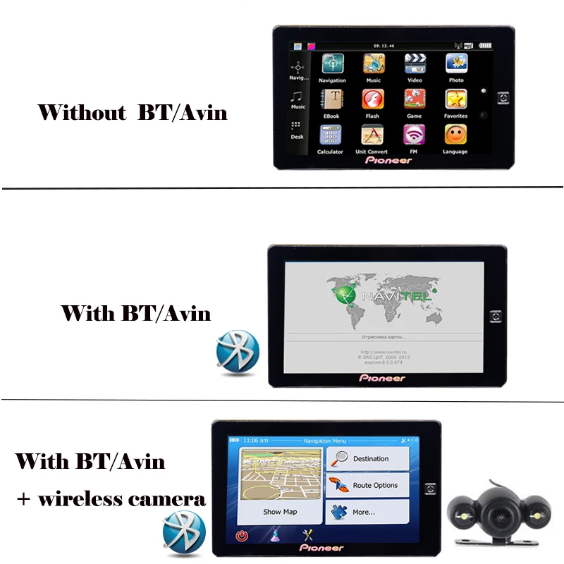 7-дюймовый емкостный экран 800 МГц для автомобиля грузовика gps-навигация DDR3 256M 8 ГБ