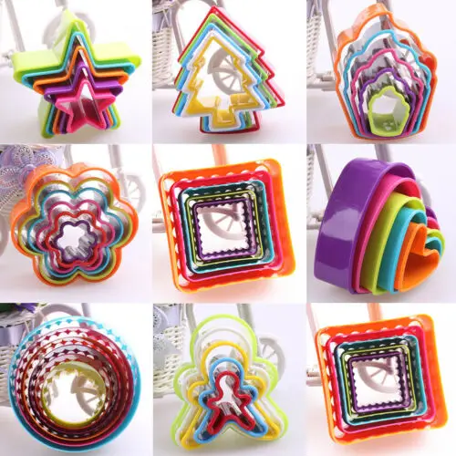 5 шт./компл. рождественские поделки печенье Плунжер для печенья резак круг в форме