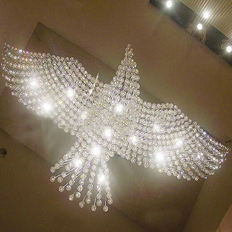 Новый дизайн Орлов Роскошная Современная хрустальная люстра освещение Lustre Hall
