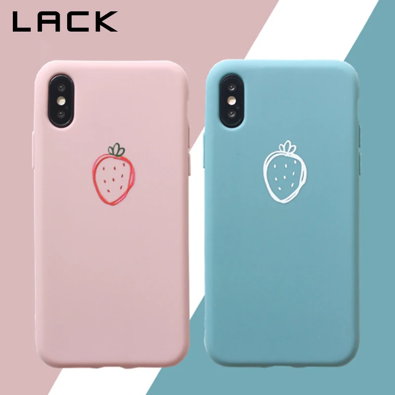 LACK Cartoon Fruits Strawberry Phone Case For iphone XS Max Cover Cute Soft TPU Couples Cases X XR 6 6S 7 8 Plus Capa |