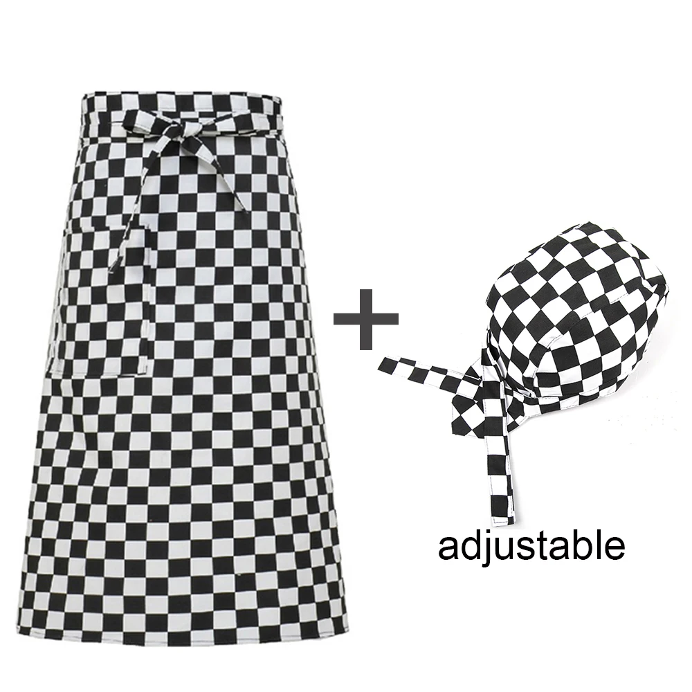 Высококачественная Униформа шеф-повара с рукавом семь четверти для мужчин и женщин, одежда для приготовления пищи, большие размеры, Униформа, куртки, комбинезоны для отеля - Цвет: apron and cap