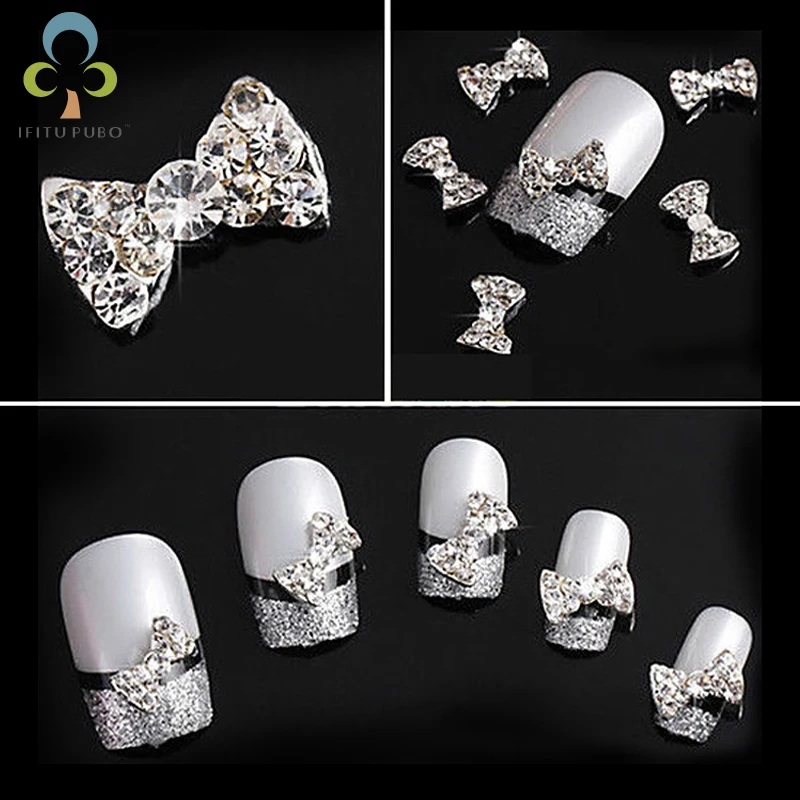 3D ногтей Луки Nail Art украшения со стразами сплав прелести ювелирные на ногти салон