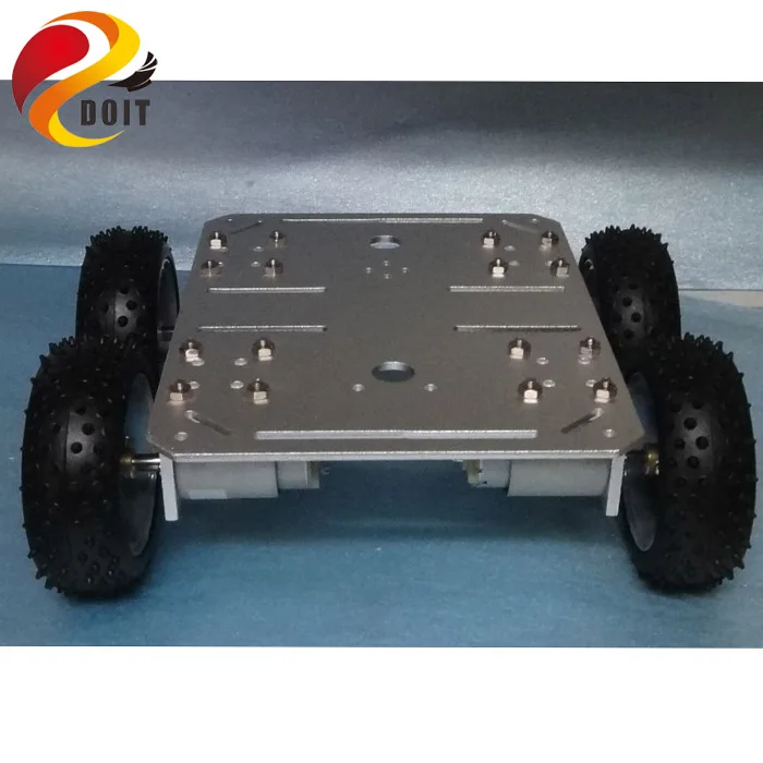 Шасси автомобиля 4WD умный автомобиль 37 мм Мотор Алюминиевый шасси робот большой