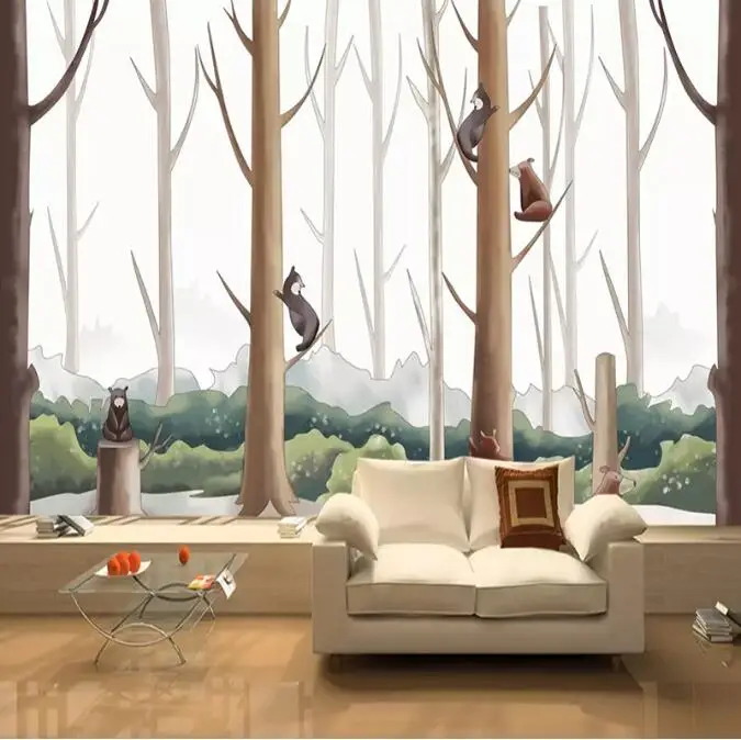 Мультяшные обои для детского сада спальни броски холст художественная настенная