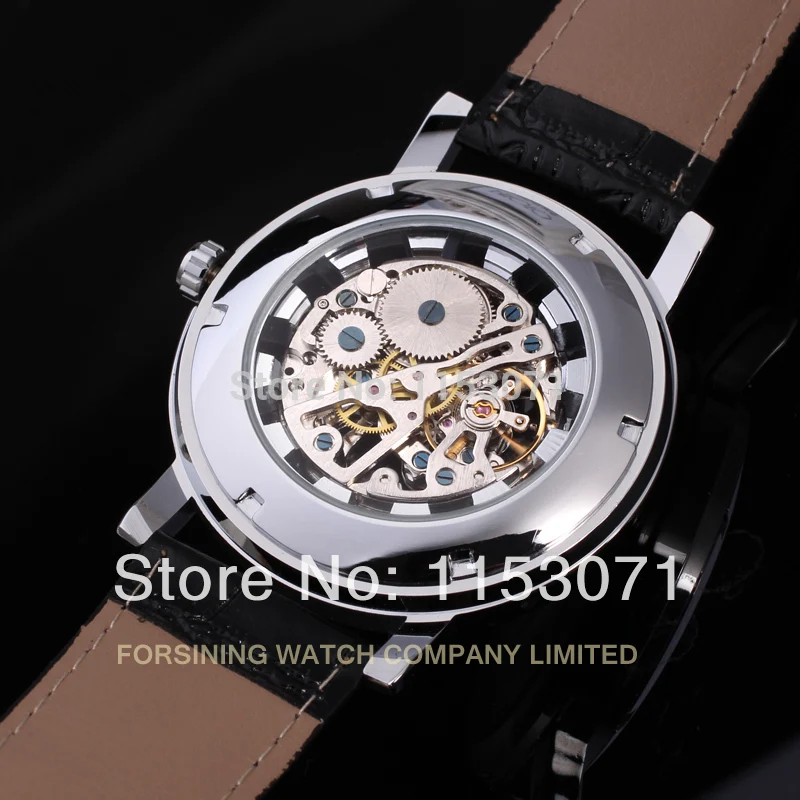 Winner men hand wind fashion watches with watch box free ship silver color best price montre mecanique saatler | Наручные часы