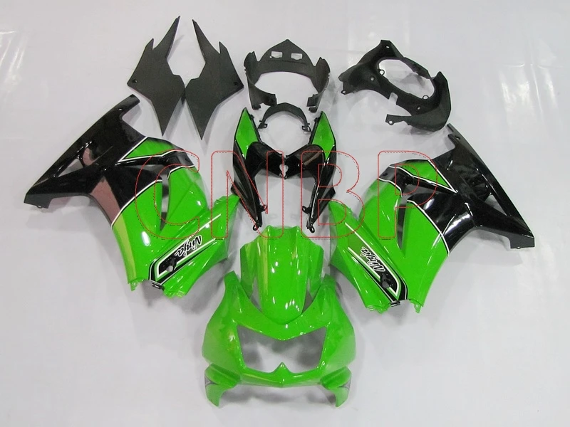 Кузов для Kawasaki Zx250r 2008- Зеленый Черный Abs обтекатель для Kawasaki Zx250r 2011 Abs обтекатель ниндзя 250R 08 09 без краски