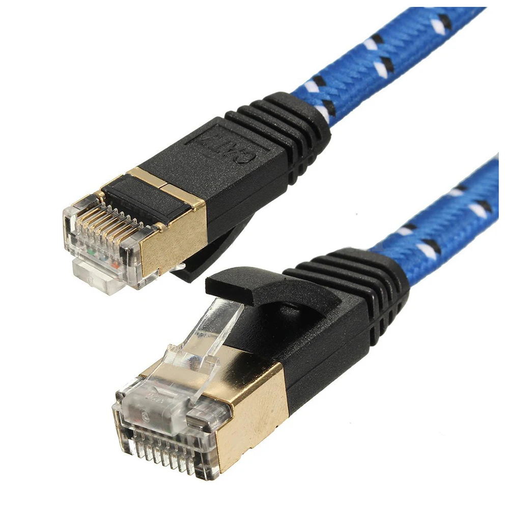 AAAE 50 см Плетеный CAT-7 10 гигабитный Ethernet кабель модем маршрутизатор патч RJ45 LAN сеть