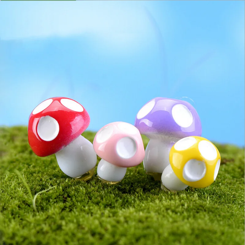 Фигурки грибов с круглым горшком декоративные мини-сказочный сад для аквариума 2