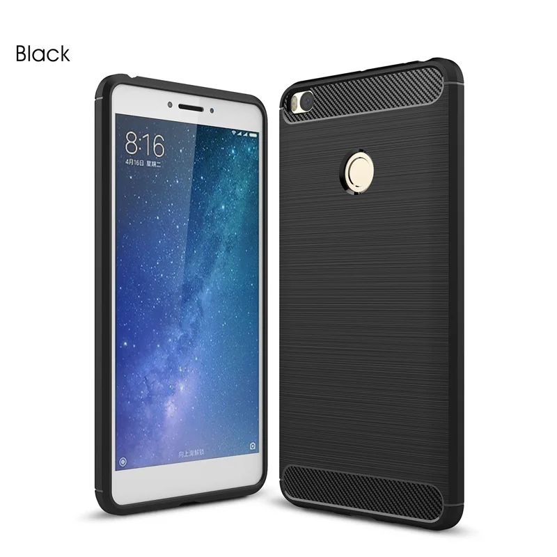 Для Xiaomi Mi5 5S 5C плюс 4S Max 2 Примечание 5A 2 Redmi 4 4A 4X3 3S 3Pro Примечание 3 4X Pro Анти-Царапины 3D углеродного волокна Мягкий ТПУ чехол - Цвет: Черный