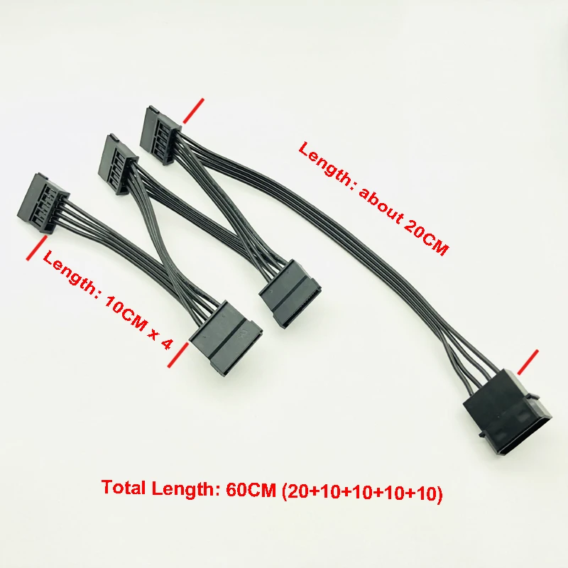 H1111Z Molex 4-контактный IDE от 1 до 5 SATA 15-контактный кабель питания для жесткого диска