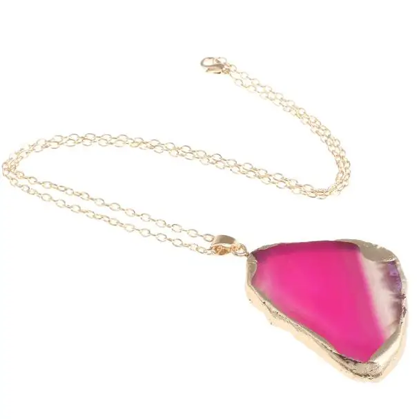 Подвески и ожерелья рождественский натуральный драгоценный камень розовый