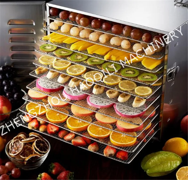 Дегидратор для фруктов овощей трав машина сушки мяса закусок сушилка еды с 10