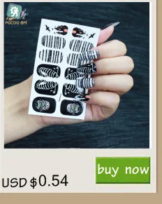 Rocooart Y5312-5335, ультратонкие прозрачные наклейки для французского дизайна ногтей, кружевные наклейки для дизайна ногтей, белые цветы, декоративные наклейки для ногтей