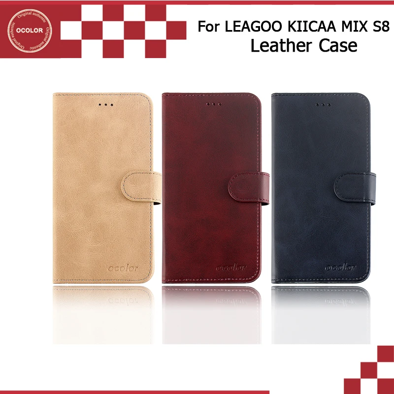 Ocolor для LEAGOO KIICAA смешивания S8 отразить вверх кожаный чехол с карты кармана сотовый