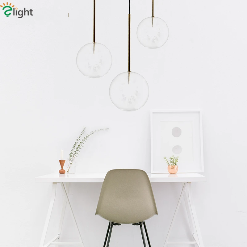 1 светлый прозрачный стеклянный глобус с регулируемой яркостью G4 Led подвесные светильники для столовой Led подвесной светильник золотой/Хромированный светодиодный подвесной светильник Led DropLight