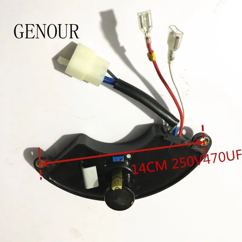 АВР 5,5 кВт для однофазного генератора автоматический регулятор напряжения 6 проводов 5 кВт Автоматический регулятор напряжения 250 В 470 мкФ включен.