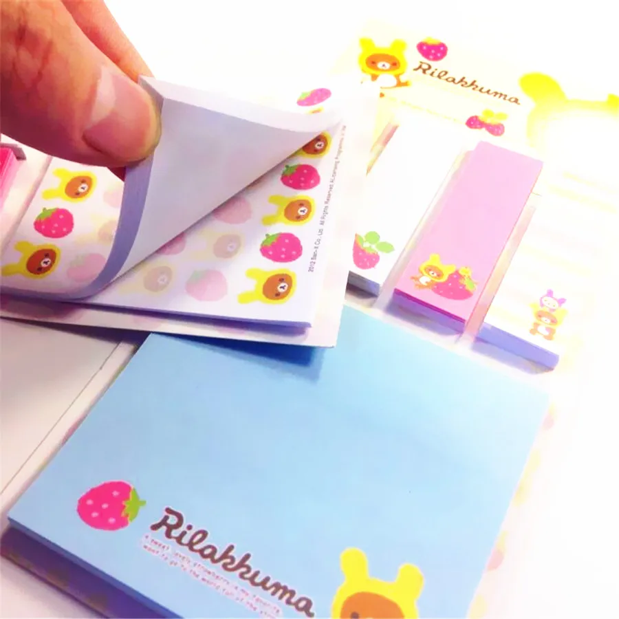 20 шт./лот милый мультфильм rilakkuma стили Блокнот/стикер для заметок/удаляемая бумага/