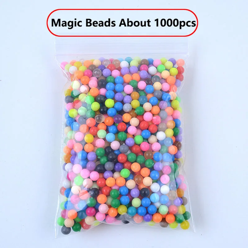 1000pcs B 200-1000 шт./компл. 24 Цвета 5 мм распыления воды Aq Перлен Магия бусы развивающие 3D головоломки комплект аксессуаров для Для детей игрушки - Цвет: 1000pcs B