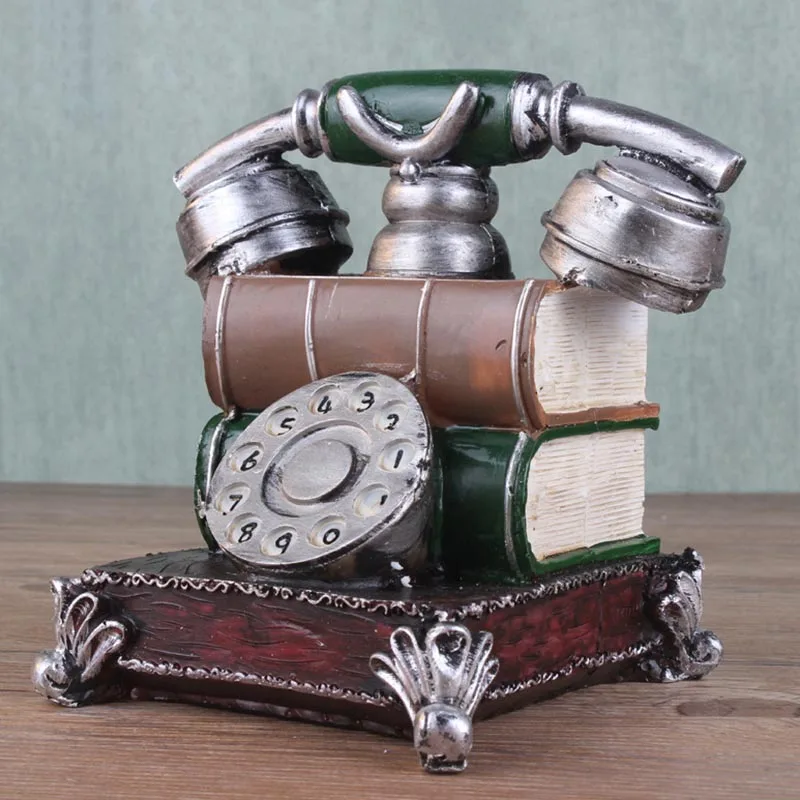 Ретро полимерная телефонная Статуэтка Копилка винтажная монета банка телефон