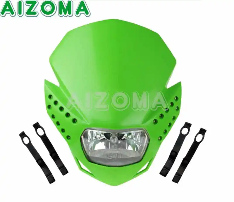 Green Acerbis светодиодный видение hp головной светильник w/поворотные сигнальные огни светильник Универсальный голая мотоцикл двойного Спорт фара для Suzuki DRZ400S DRZ400SM - Цвет: Green