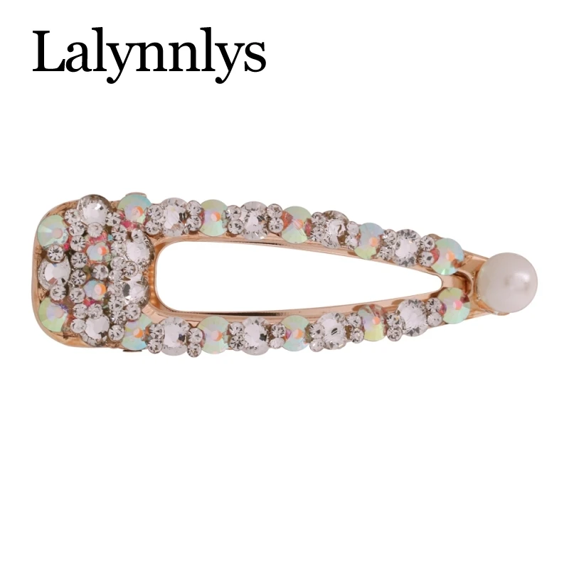 Lalynnlys модные стразы заколки для волос Искусственный жемчуг женщин вечерние