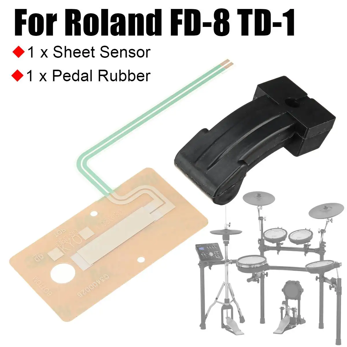 Новый датчик листа и резиновый привод для педали подходит Roland FD 8 Hi Hat педаль резиновая деталь аксессуары